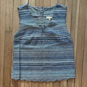 Modcloth Striped chambray Tank Top